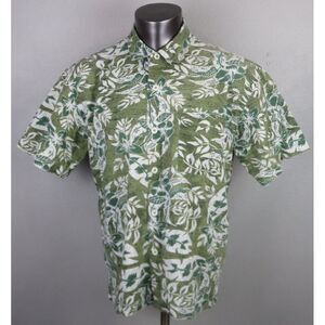 Vintage Mens No Fear Multicolor‎ Floral Hawaiian Shirt Button Front Size M Y2K